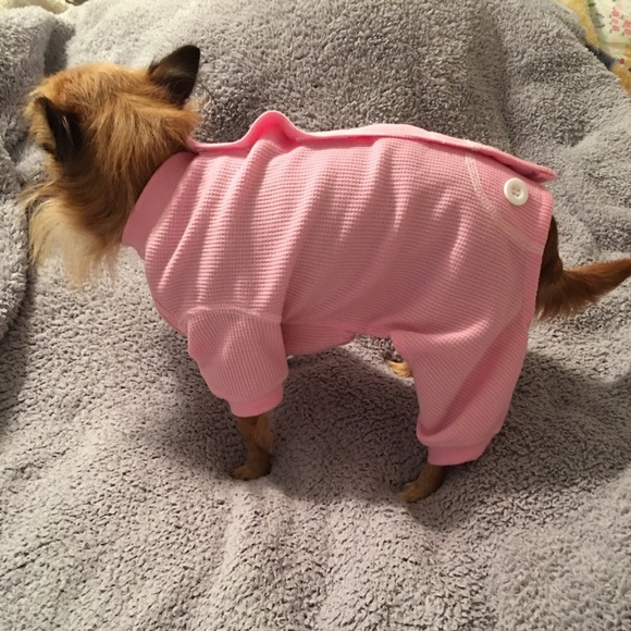 One pair PETRAGEOUS puppy pajamas.  There pink for your Princess. Size Small. - Picture 4 of 7